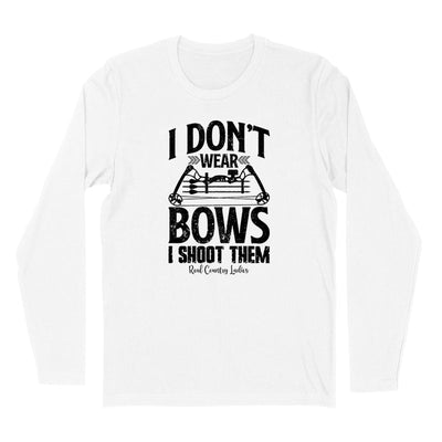 Blowout | I Don't Wear Bows I Shoot Them Black Print Hoodies & Long Sleeves