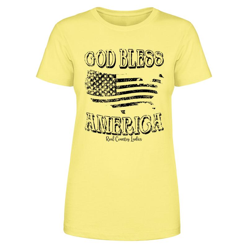 Blowout |  God Bless America Black Print Front Apparel