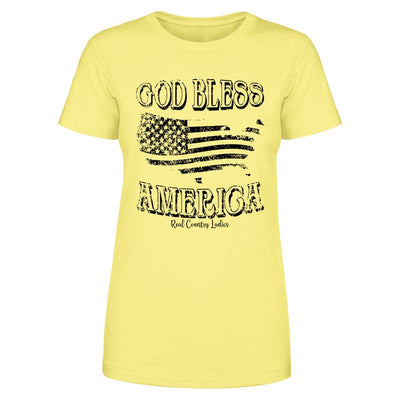 Blowout |  God Bless America Black Print Front Apparel