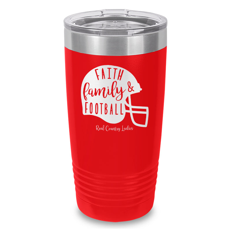 Black Friday | Faith Family Football Laser Etched Tumbler