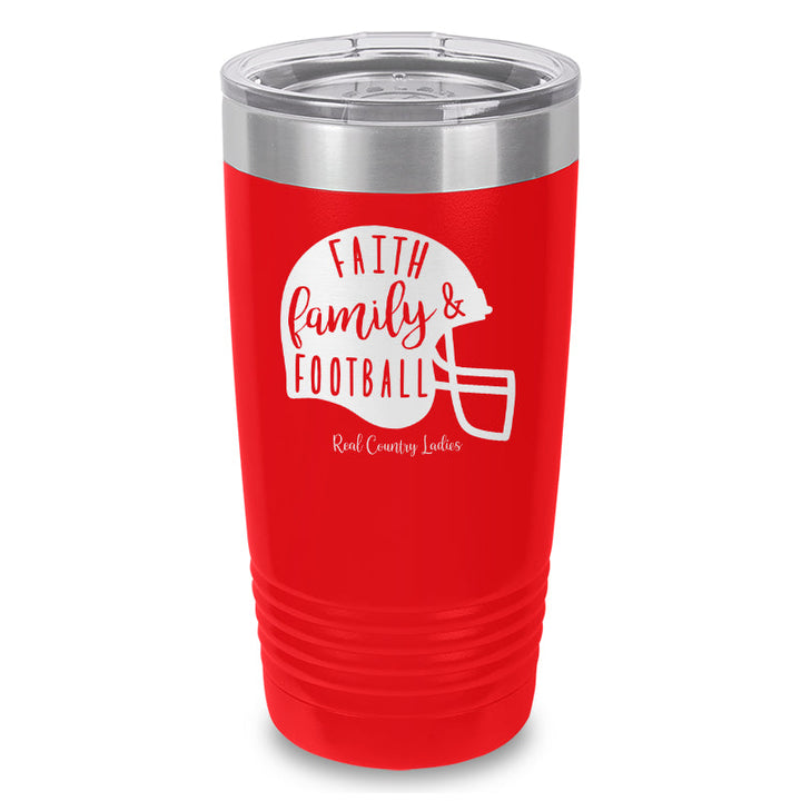 Black Friday | Faith Family Football Laser Etched Tumbler