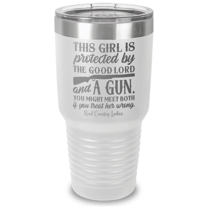 Black Friday | The Good Lord And A Gun Laser Etched Tumbler