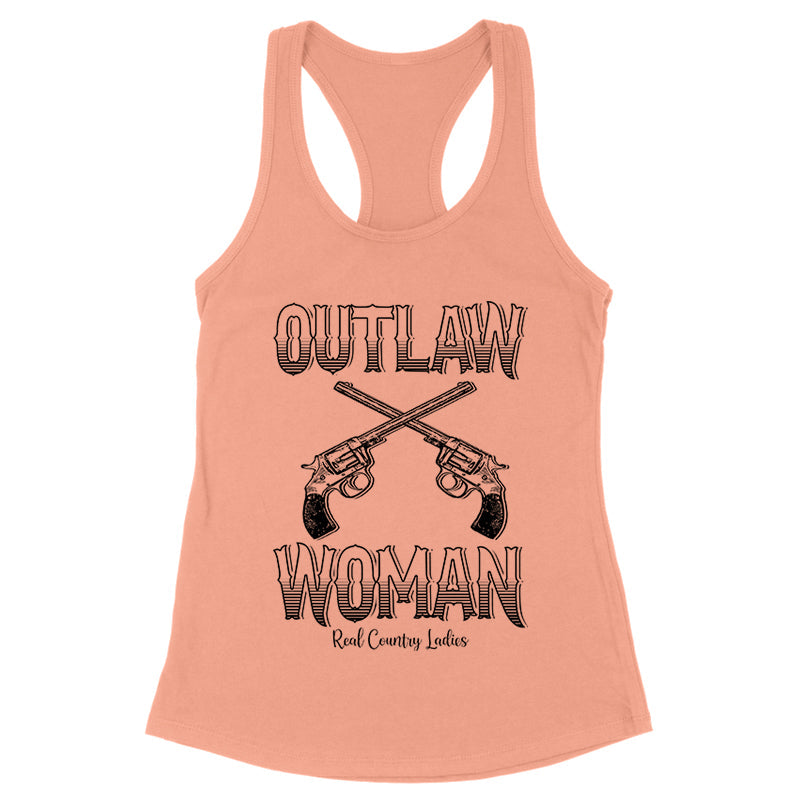 Black Friday | Outlaw Woman Black Print Front Apparel