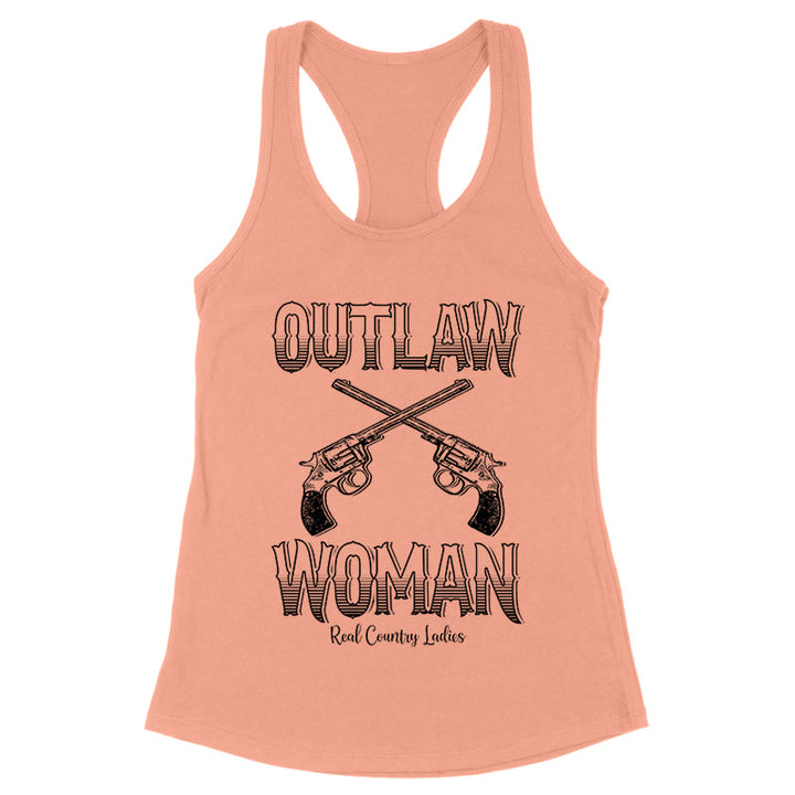 Black Friday | Outlaw Woman Black Print Front Apparel