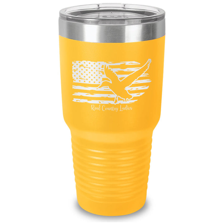 Black Friday | Duck USA Flag Laser Etched Tumbler