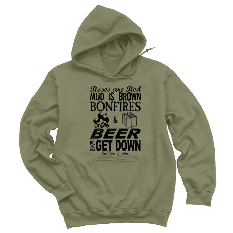 Black Friday | Bonfires And Beer Black Print Hoodies & Long Sleeves