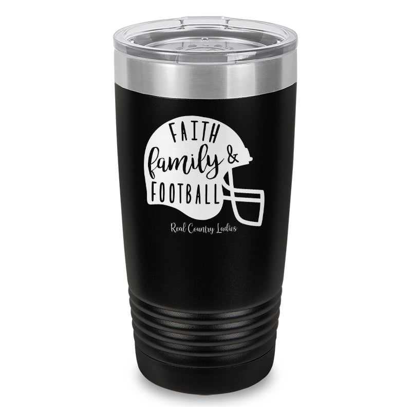 Black Friday | Faith Family Football Laser Etched Tumbler