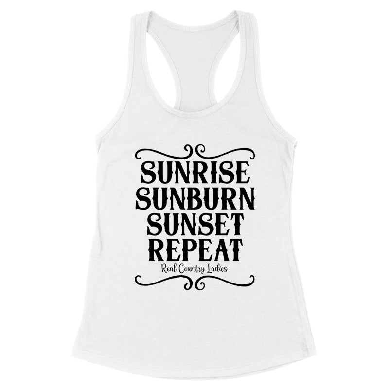 Black Friday | Sunrise Sunburn Sunset Repeat Black Print Front Apparel