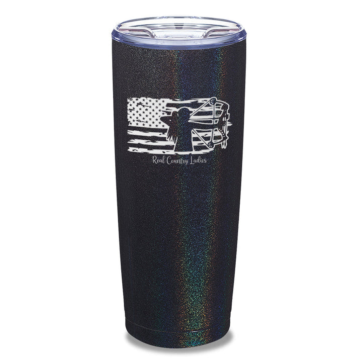 Black Friday | Bow USA Flag Laser Etched Tumbler