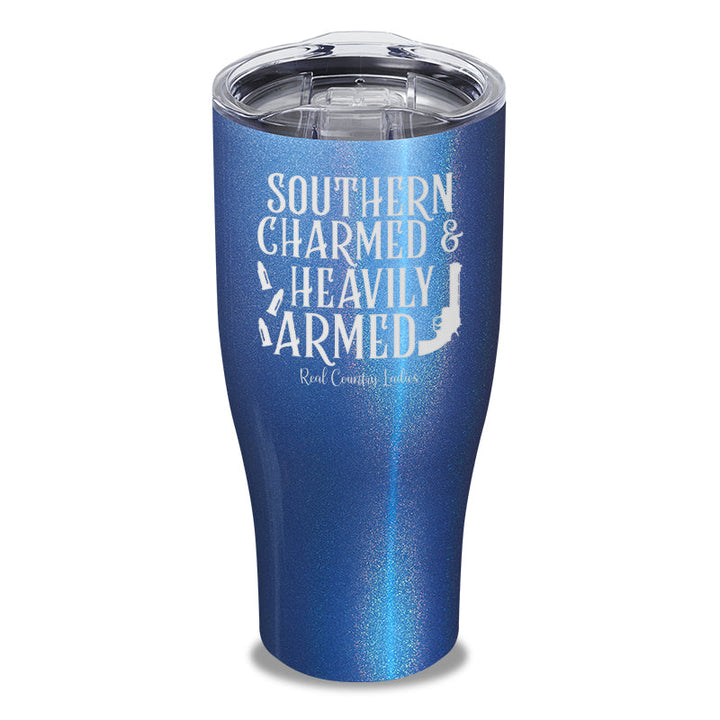 Black Friday | Southern Charmed And Heavily Armed Laser Etched Tumbler