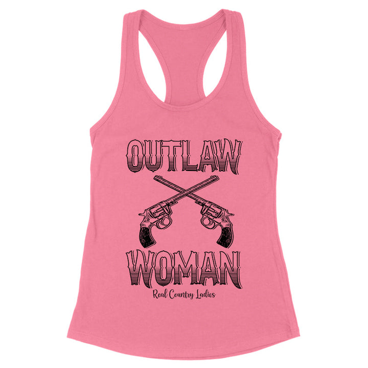 Black Friday | Outlaw Woman Black Print Front Apparel