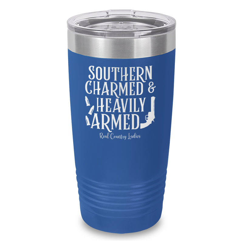 Black Friday | Southern Charmed And Heavily Armed Laser Etched Tumbler