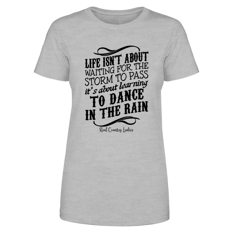 Blowout |  Dance In The Rain Black Print Front Apparel