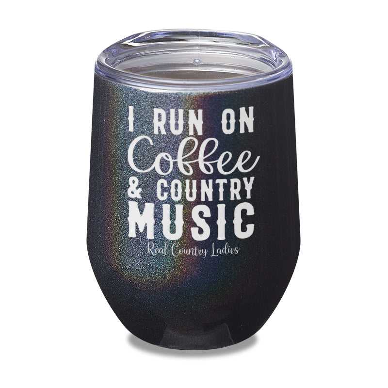 Black Friday | I Run On Coffee And Country Music Laser Etched Tumbler