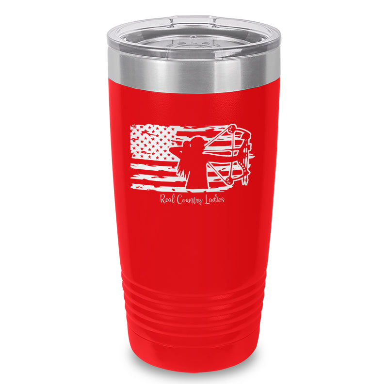 Black Friday | Bow USA Flag Laser Etched Tumbler