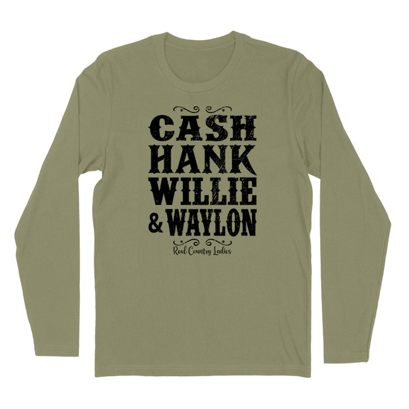 Blowout | Cash Hank Willie Waylon Black Print Hoodies & Long Sleeves