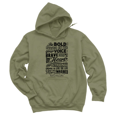 Blowout | Bold Brave And Strong Black Print Hoodies & Long Sleeves