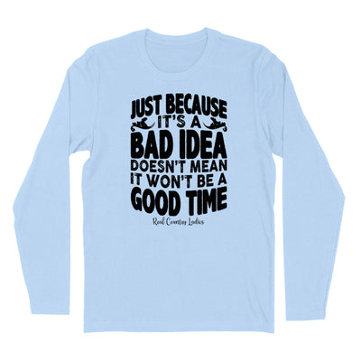 Blowout | Just Because It's A Bad Idea Black Print Hoodies & Long Sleeves