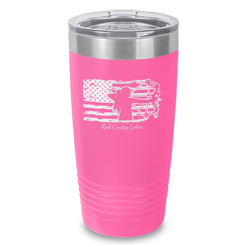 Black Friday | Bow USA Flag Laser Etched Tumbler