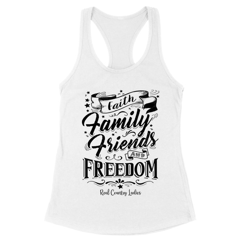 Black Friday | Faith Family Friends Black Print Front Apparel