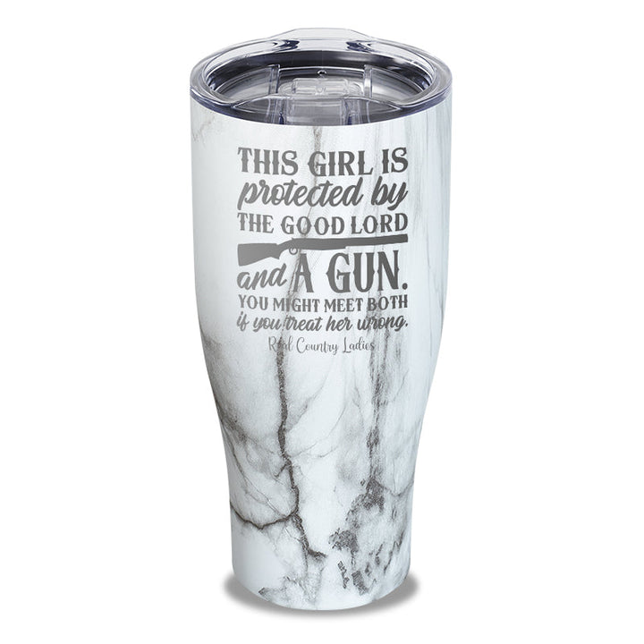 Black Friday | The Good Lord And A Gun Laser Etched Tumbler