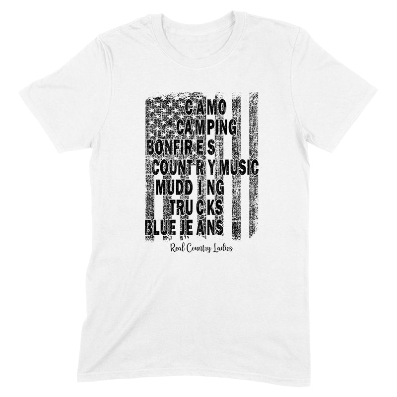 Blowout |  The American Flag Black Print Front Apparel