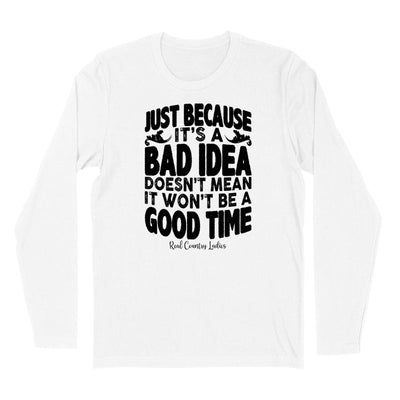 Blowout | Just Because It's A Bad Idea Black Print Hoodies & Long Sleeves