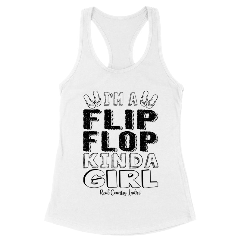 Blowout |  I'm A Flip Flop Kinda Girl Black Print Front Apparel