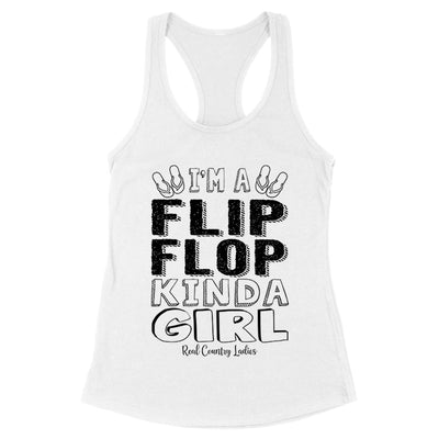 Blowout |  I'm A Flip Flop Kinda Girl Black Print Front Apparel