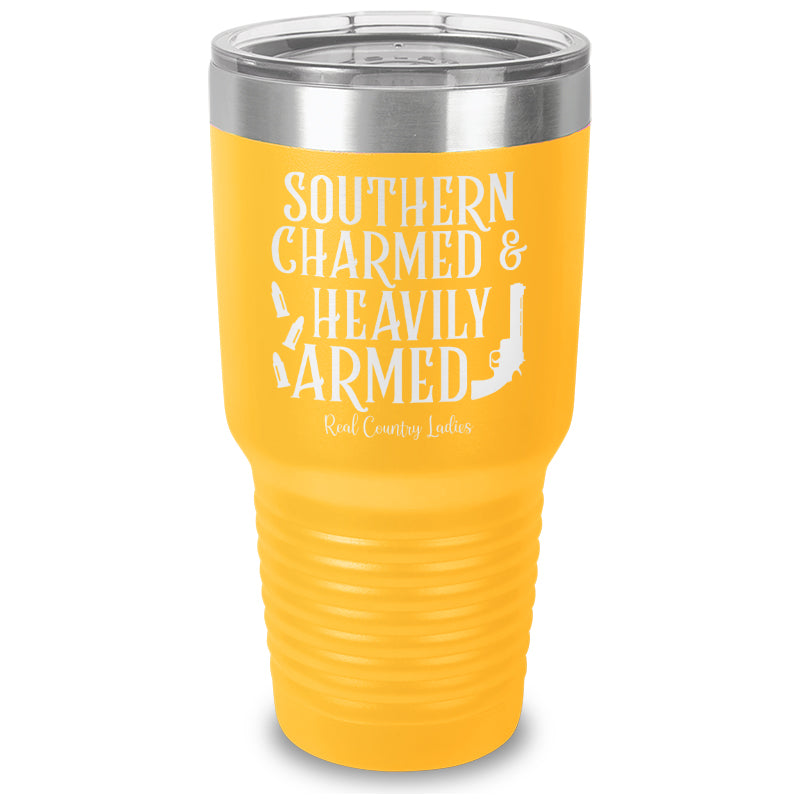 Black Friday | Southern Charmed And Heavily Armed Laser Etched Tumbler