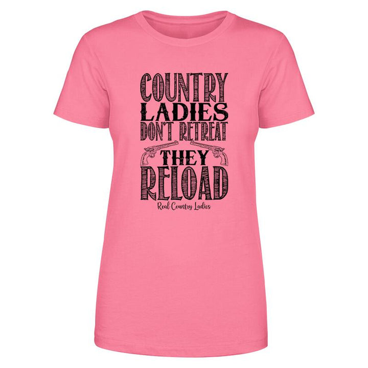 Black Friday | Country Ladies Don't Retreat Black Print Front Apparel