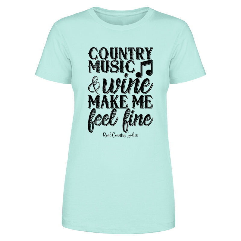 Black Friday | Country Music And Wine Black Print Front Apparel