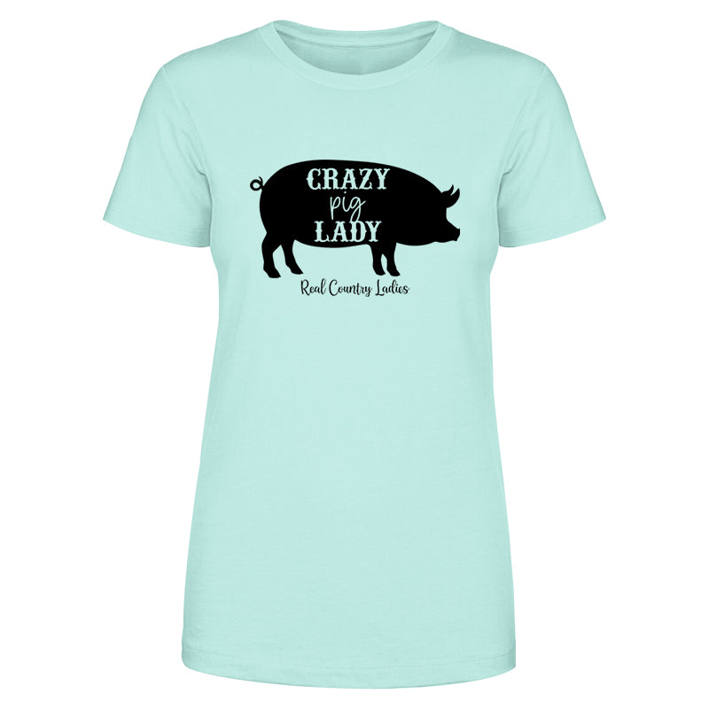 Black Friday | Crazy Pig Lady Black Print Apparel