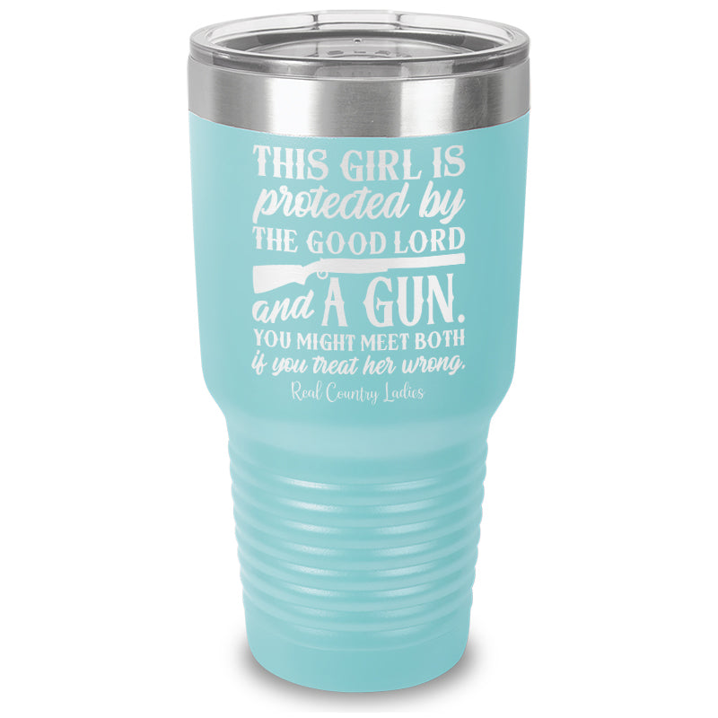 Black Friday | The Good Lord And A Gun Laser Etched Tumbler