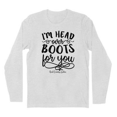 Blowout | I'm Head Over Boots For You Black Print Hoodies & Long Sleeves