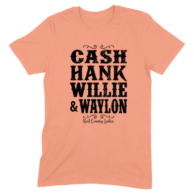 Blowout |  Cash Hank Willie Waylon Black Print Front Apparel