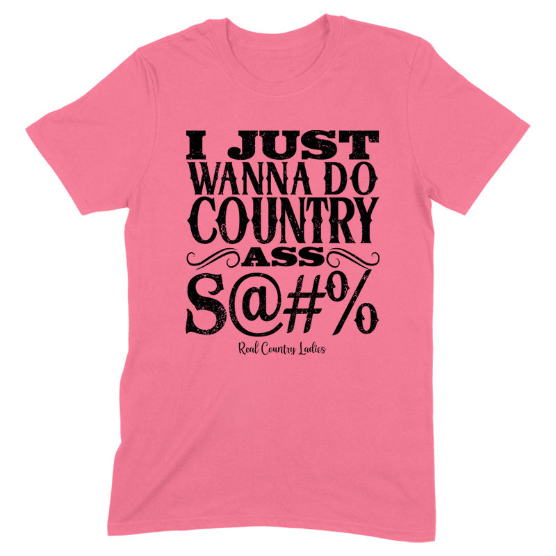 Black Friday | Country Ass Shit Black Print Front Apparel