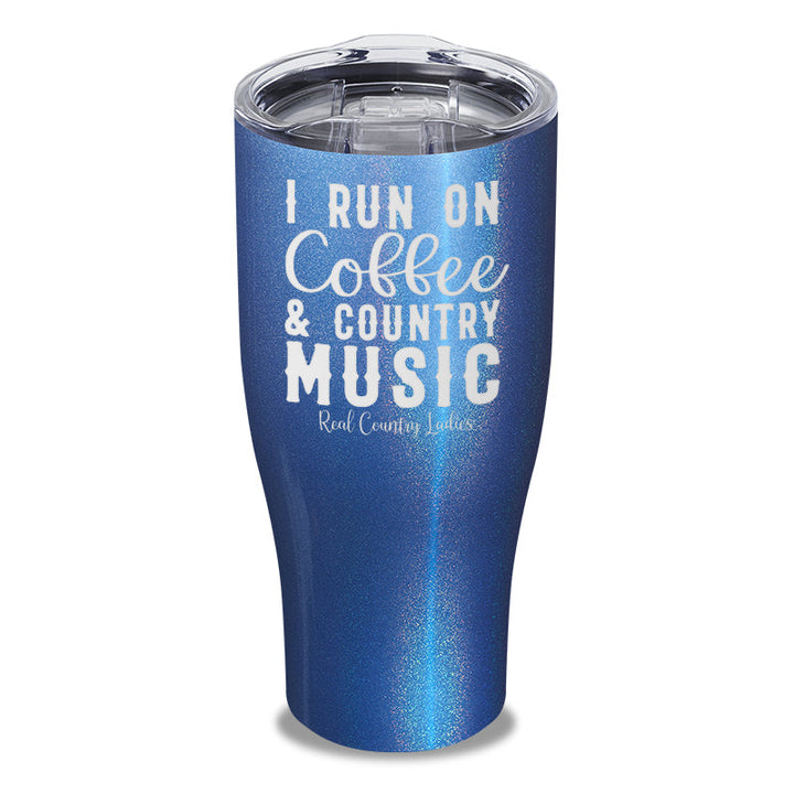 Black Friday | I Run On Coffee And Country Music Laser Etched Tumbler