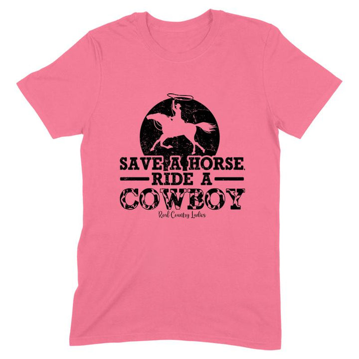 Black Friday | Save A Horse Ride A Cowboy Black Print Front Apparel