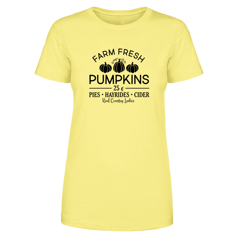 Falling For Deals | Farm Fresh Pumpkins Black Print Front Apparel