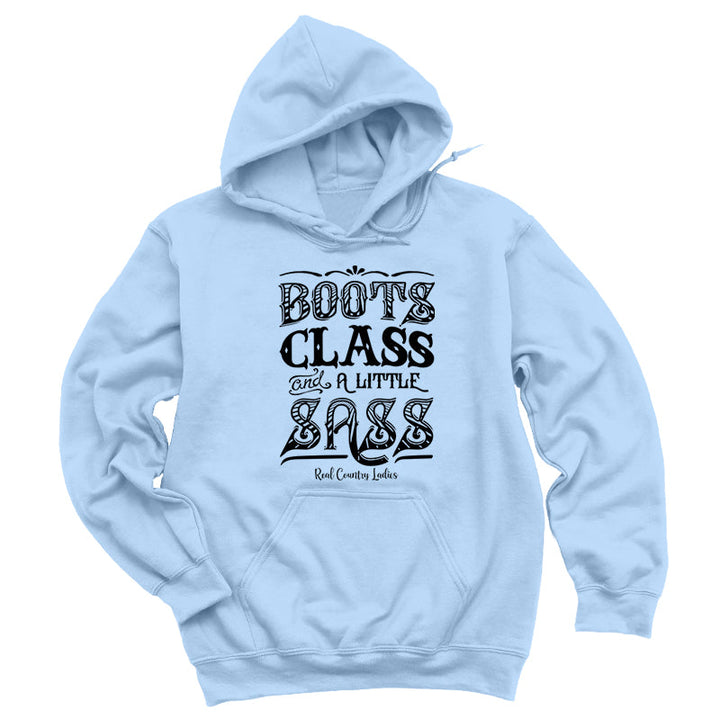 Black Friday | Boots Class And A Little Sass Black Print Hoodies & Long Sleeves