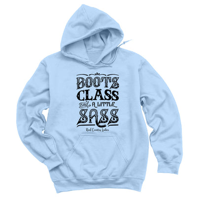 Blowout | Boots Class And A Little Sass Black Print Hoodies & Long Sleeves