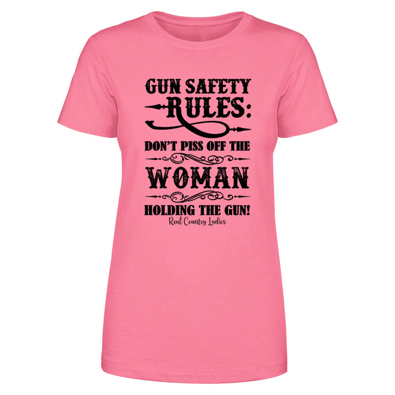 Black Friday | Gun Safety Rules Black Print Front Apparel