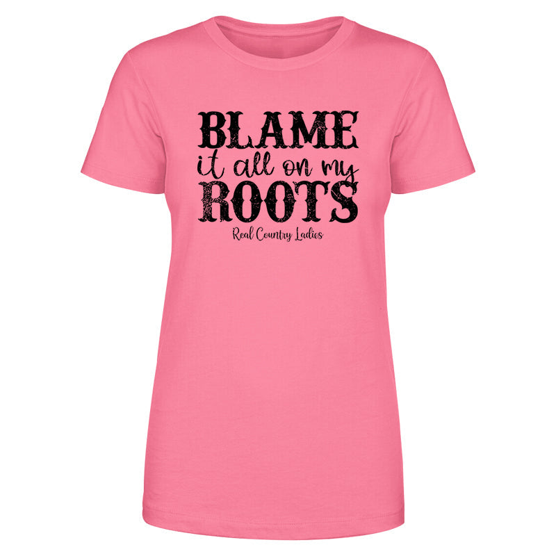 Black Friday | Blame It All On My Roots Black Print Front Apparel