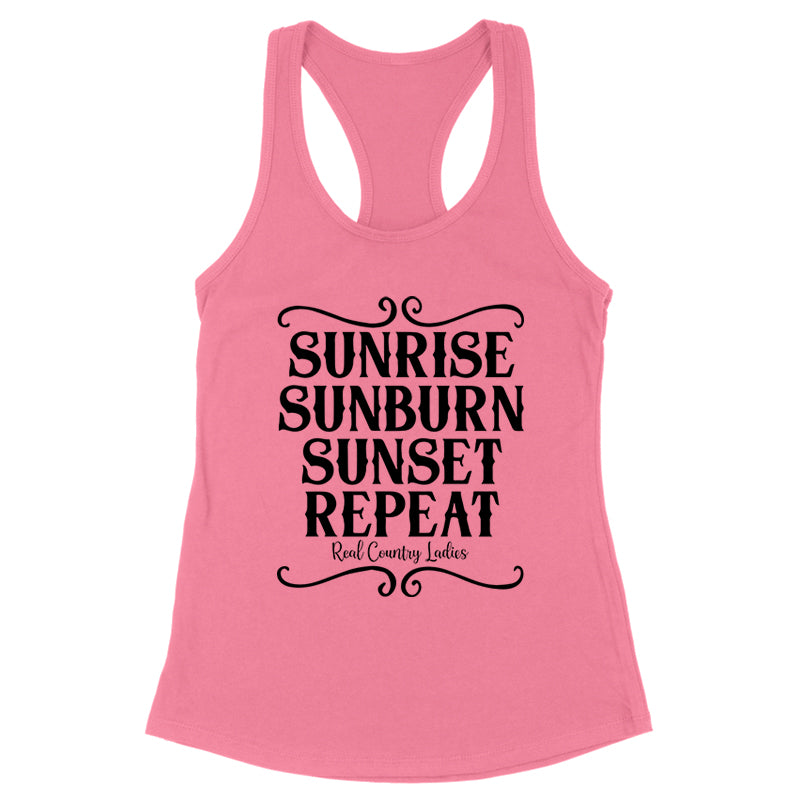 Black Friday | Sunrise Sunburn Sunset Repeat Black Print Front Apparel