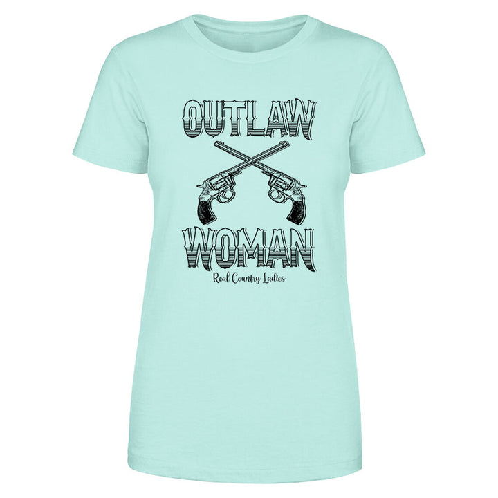 Black Friday | Outlaw Woman Black Print Front Apparel