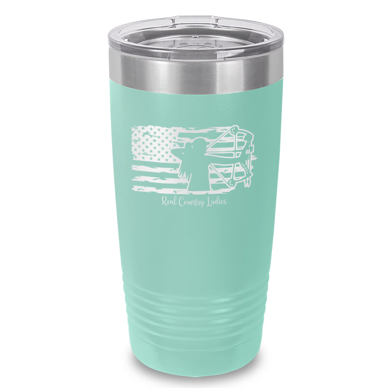 Black Friday | Bow USA Flag Laser Etched Tumbler