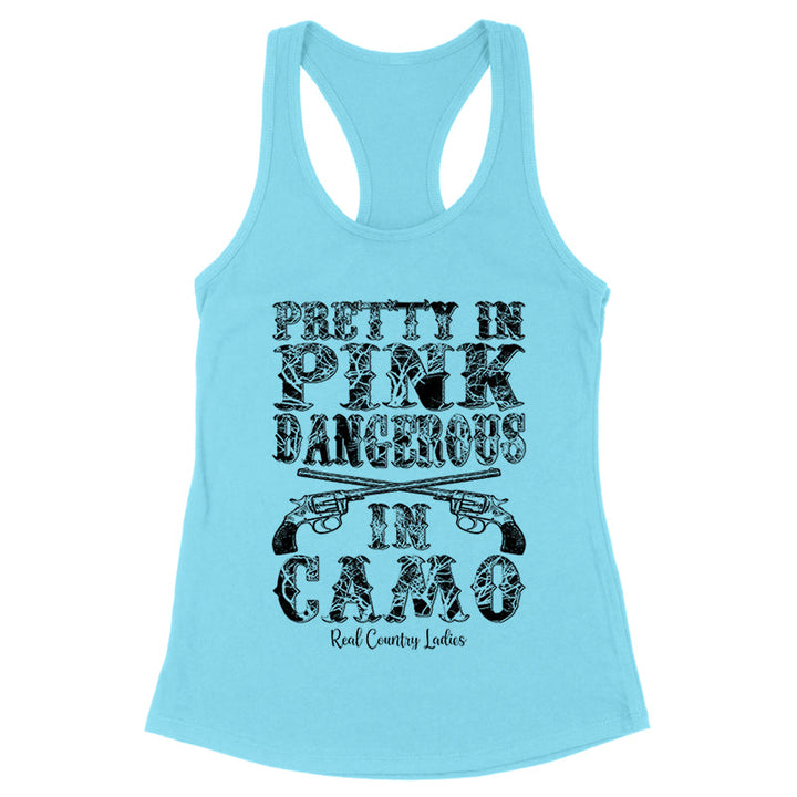 Black Friday | Pretty In Pink Dangerous In Camo Black Print Front Apparel