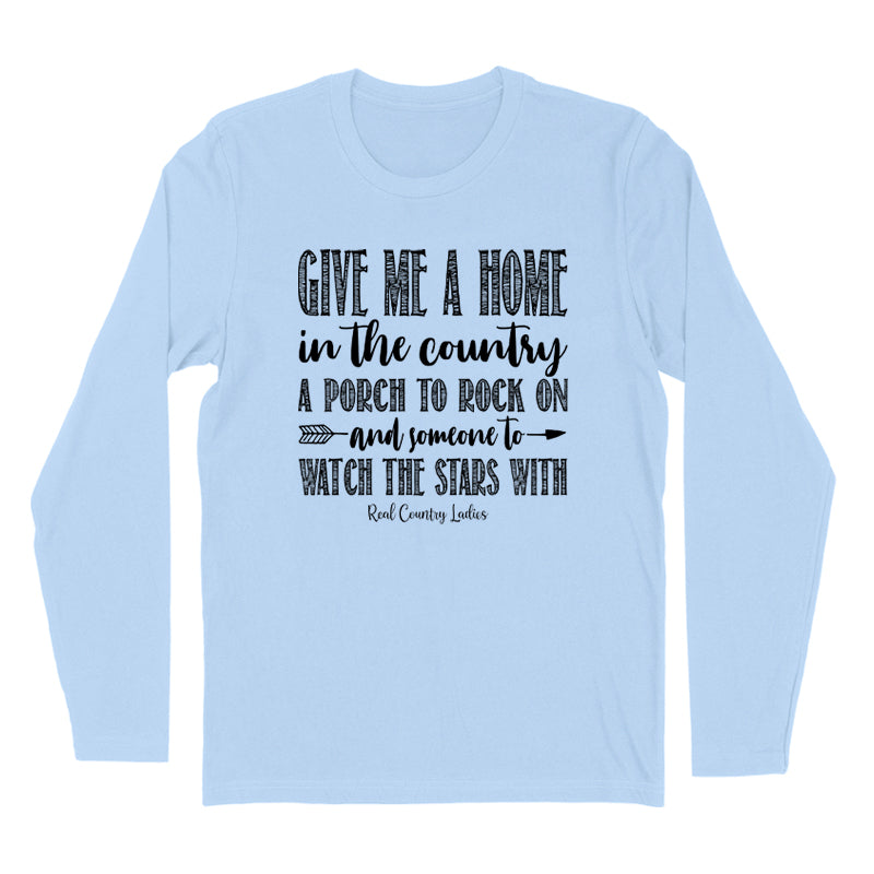 Black Friday | Give Me A Home In The Country Black Print Hoodies & Long Sleeves