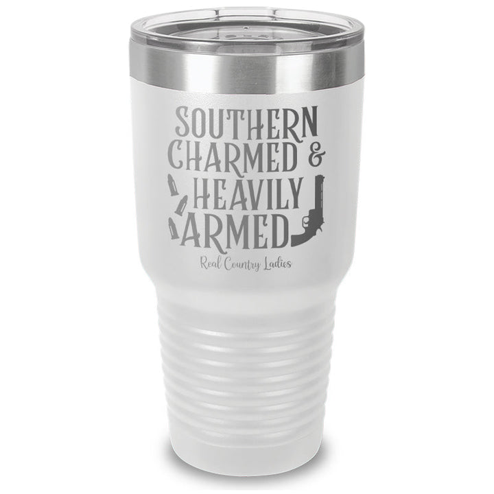 Black Friday | Southern Charmed And Heavily Armed Laser Etched Tumbler